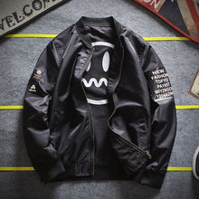 Load image into Gallery viewer, Spring And Autumn Baseball Collar Embroidered Letters Double-sided Jacket Youth Flying Suit Men&#39;s Jacket Dropshipping
