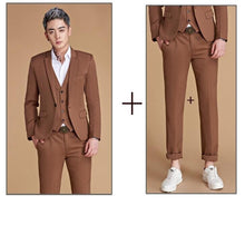 Load image into Gallery viewer, Tide Men Colorful Fashion Wedding Suits Plus Size 5XL Yellow Pink Green Blue Purple Suits Jacket and Pants Tuxedos
