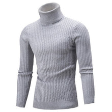 Load image into Gallery viewer, WENYUJH 2019 High Quality Warm Turtleneck Sweater Men Solid Knitted Mens Sweaters Casual Slim Pullover Male Double Collar Tops
