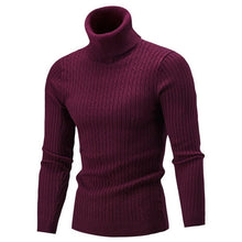 Load image into Gallery viewer, WENYUJH 2019 High Quality Warm Turtleneck Sweater Men Solid Knitted Mens Sweaters Casual Slim Pullover Male Double Collar Tops
