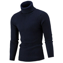 Load image into Gallery viewer, WENYUJH 2019 High Quality Warm Turtleneck Sweater Men Solid Knitted Mens Sweaters Casual Slim Pullover Male Double Collar Tops
